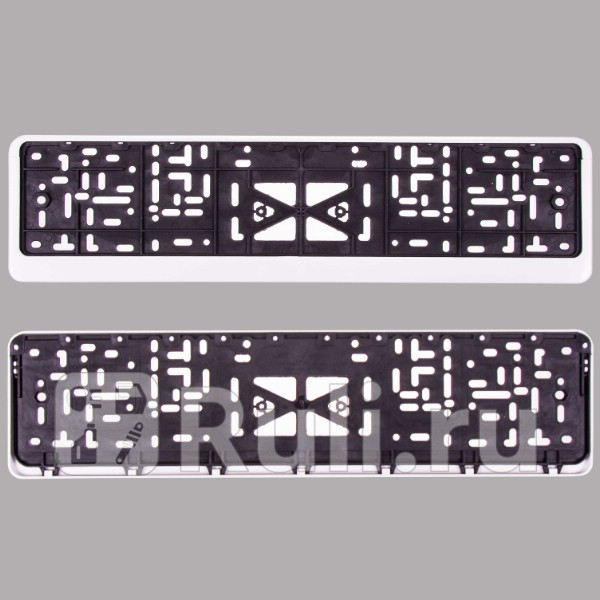 Рамка под номер SKYWAY пластмассовая с защёлкой без надписи полированная Белая SKYWAY S04102001 250₽