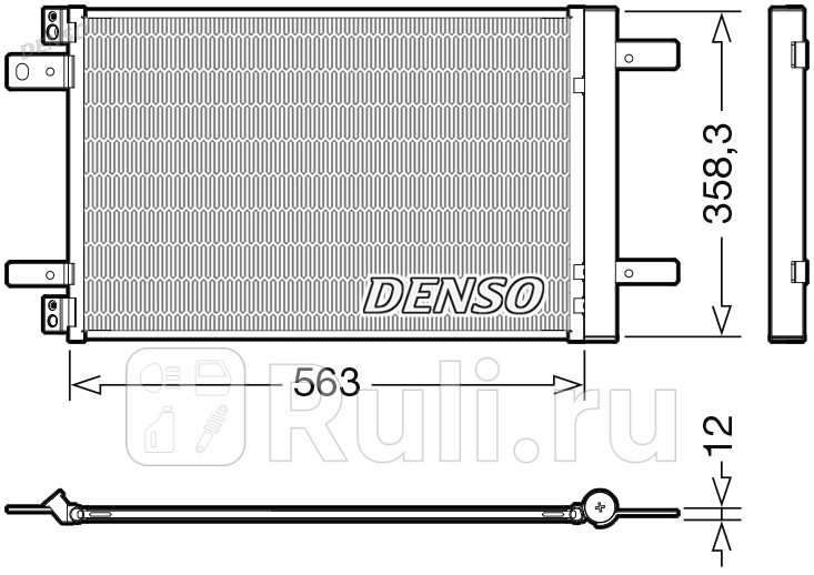 Радиатор кондиционера DENSO DCN21032 0₽