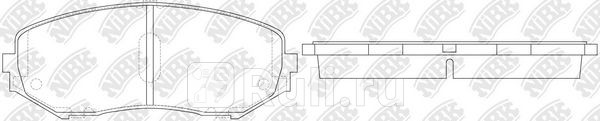 Колодки тормозные дисковые передние для Suzuki Grand Vitara 2005-2015 NIBK PN9802 2440₽