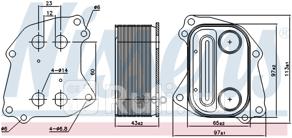 Радиатор масляный NISSENS 90963 8140₽