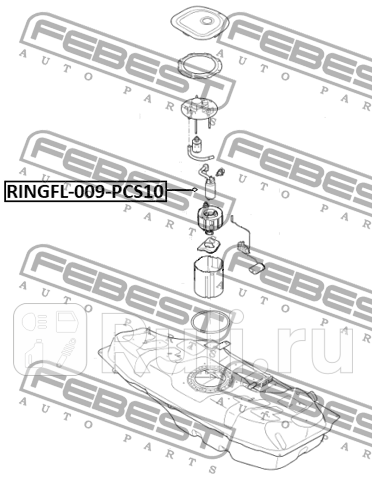 Кольцо уплотнительное топливного насоса PCS 10 FEBEST RINGFL009PCS10 240₽
