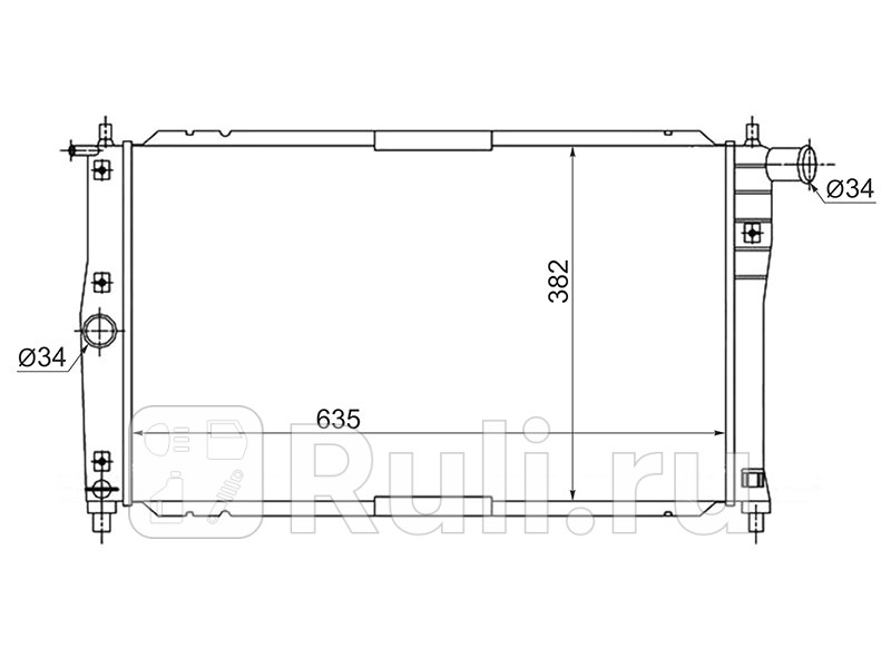 Радиатор охлаждения для Chevrolet Lanos 2002-2009 SAT SG-DW0003-R 3230₽