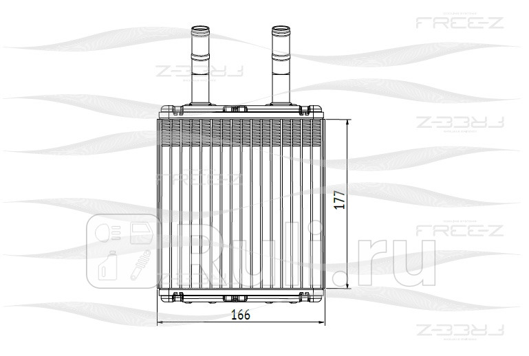 Радиатор отопителя HYUNDAI Accent Coupe Getz Lantra Pony 94- FREE-Z KW0255 3940₽