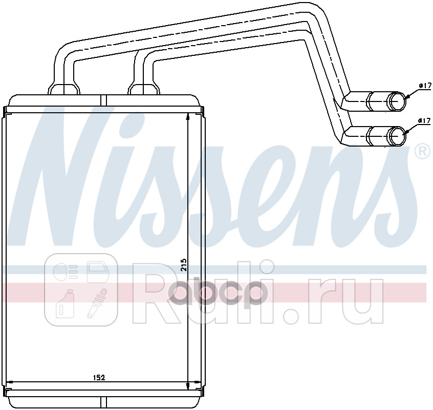 Радиатор отопителя NISSENS 77612 10470₽
