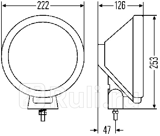 Фара дальнего света универсальная Hella 1F8006800-311 0₽