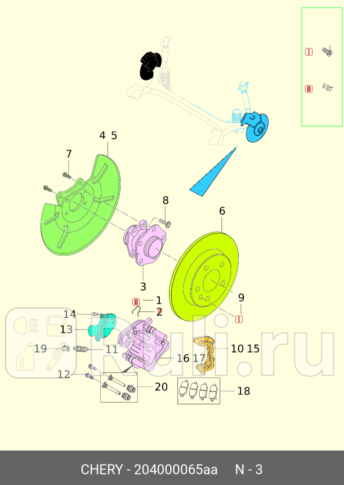 Ступица задняя chery tiggo 4 CHERY 204000065AA 7290₽