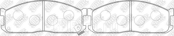 Колодки тормозные дисковые передние для Kia Bongo 2004-2012 NIBK PN5211 1480₽