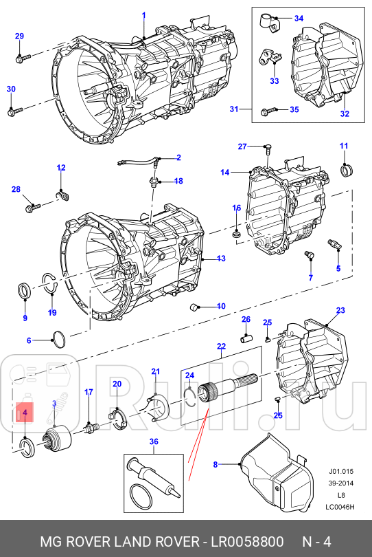 САЛЬНИКLR0058800 LAND ROVER LR0058800 0₽