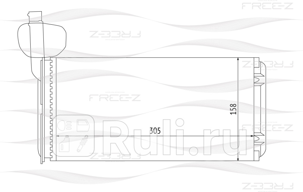 Радиатор отопителя VW Transporter 90- FREE-Z KW0250 2960₽