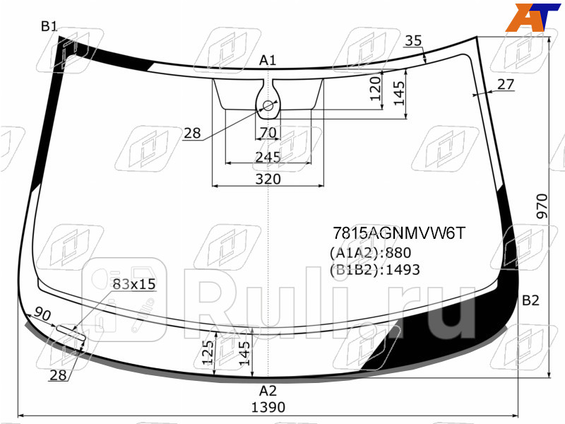 Лобовое стекло для Skoda Rapid 2012-2020 FUYAO 7815AGNMVW6T 8050₽