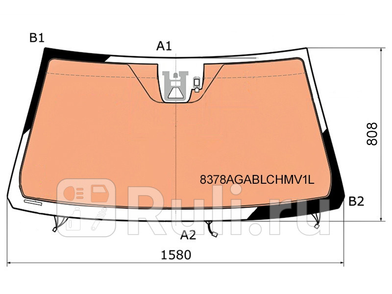 Лобовое стекло для 2015-2021 AGC 8378AGABLCHMV1L 35190₽