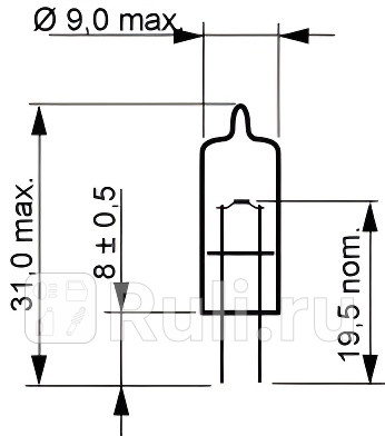 Лампа CAR 891 128V 8W G4 NVA C1 1 STANDARD 68167 NARVA 68167 100₽