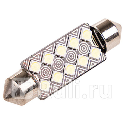 Автолампа диод T11C5W 12V 10 SMD диодов 41мм 1-конт обманка Белая SKYWAY Салон номер SKYWAY S08201401 460₽