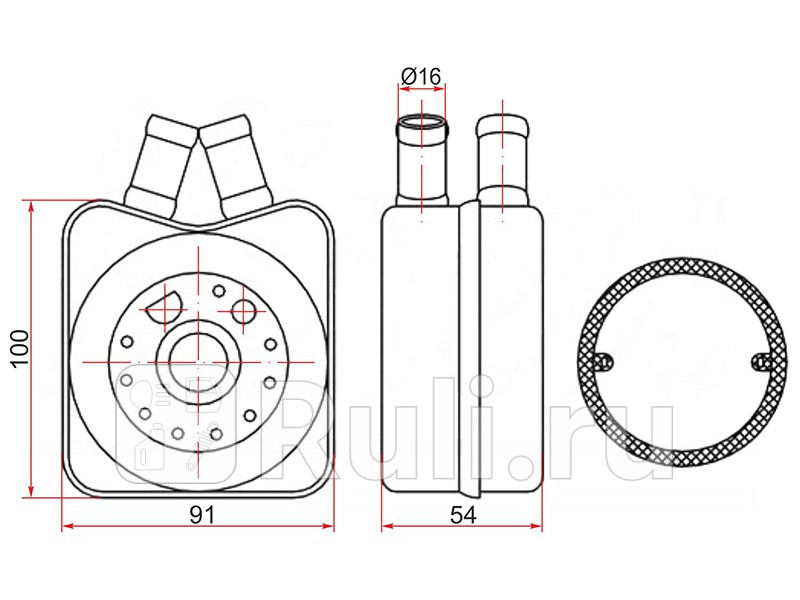 Радиатор масляный для Volkswagen Passat B5 1996-2001 SAT ST-078117021A 2090₽
