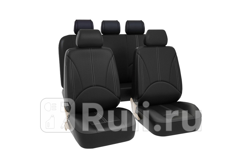 Чехлы универсальные ELITE экокожа SRS Airbag 11 предметов поролон 3мм 4 молнии KRAFT KT 835630 4940₽