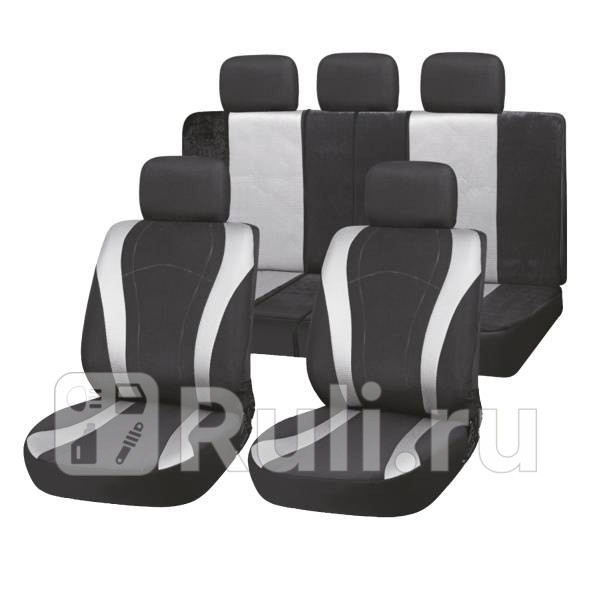 Чехлы автомобильные универсальные полиэстер черныйсерый SKYWAY Forsage 9 шт SKYWAY S01301130 2960₽