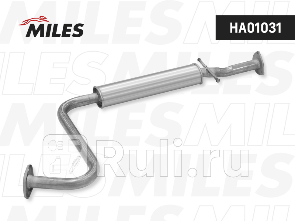 Резонатор Chevrolet Lanos 97- короткий MILES ha01031 0₽