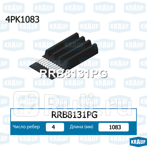 Ремень поликлиновой Krauf RRB8131PG 460₽