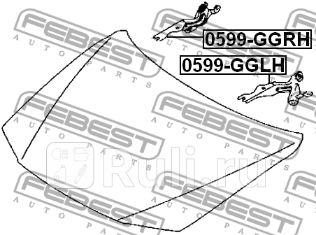 Петля капота левая Mazda 6 02-07 FEBEST 0599-GGLH 1410₽
