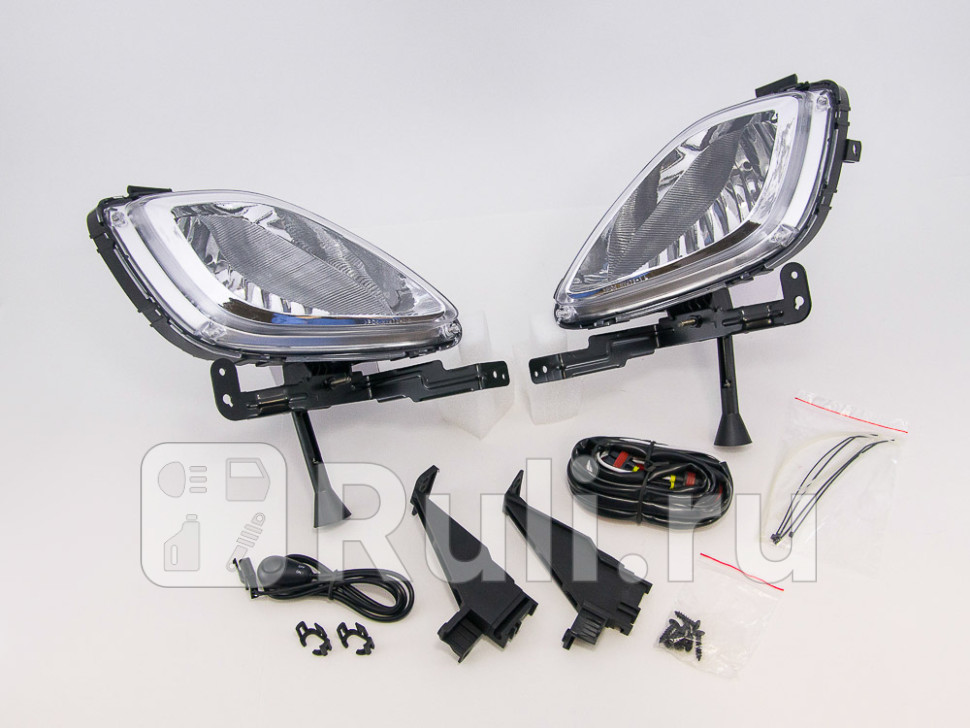 Противотуманные фары (комплект) для Hyundai Elantra 5 (2011-2014) DLAA DHY-473+WB