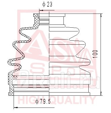 Пыльник ШРУСа К-кт без смазки 24x79x93 ASVA ASBT-138 500₽