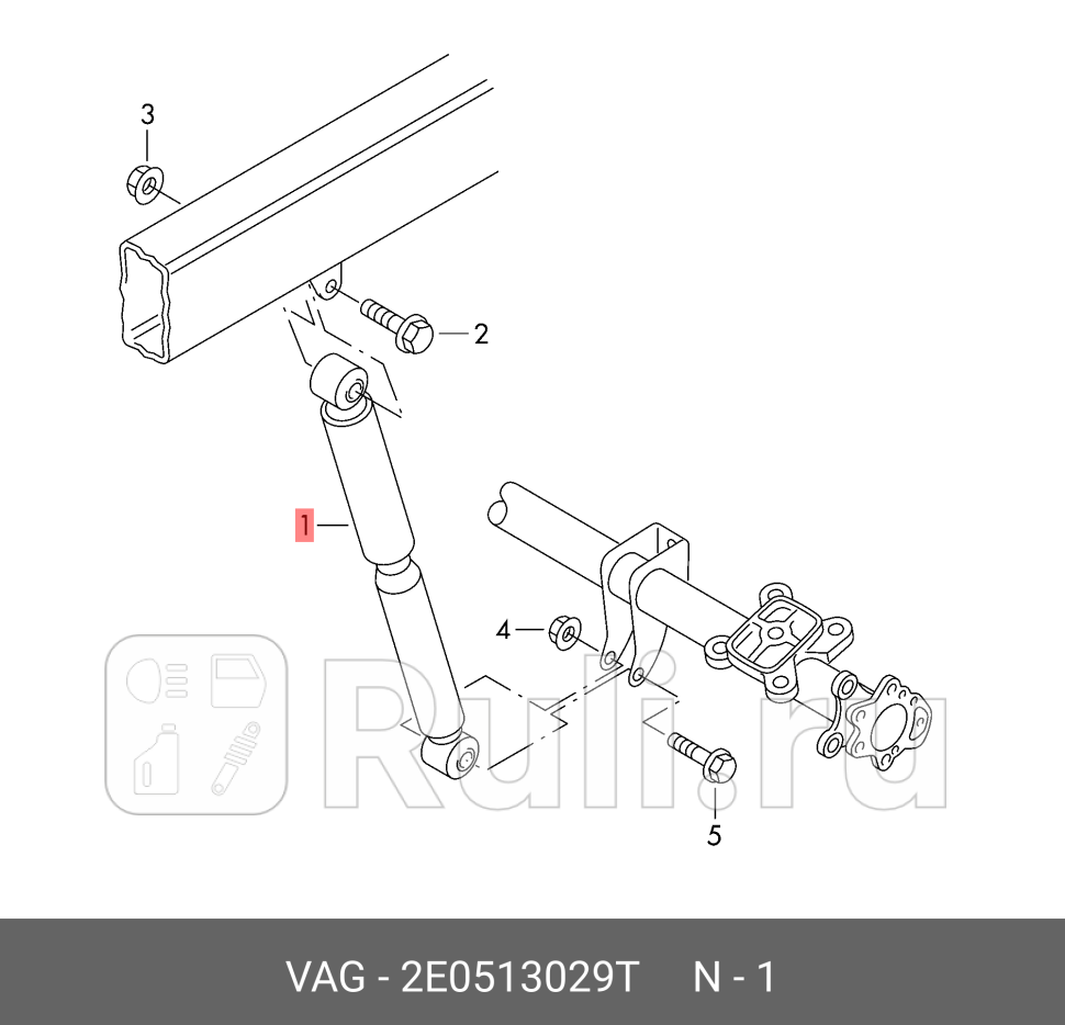 Амортизатор подвески VAG 2E0513029T 0₽