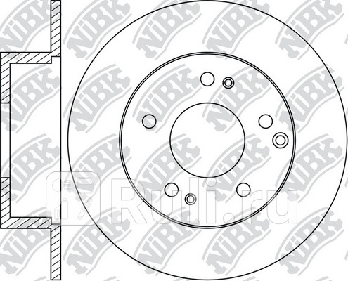Диск тормозной задний для Hyundai Santa Fe 1 2000-2006 NIBK RN1176 4370₽