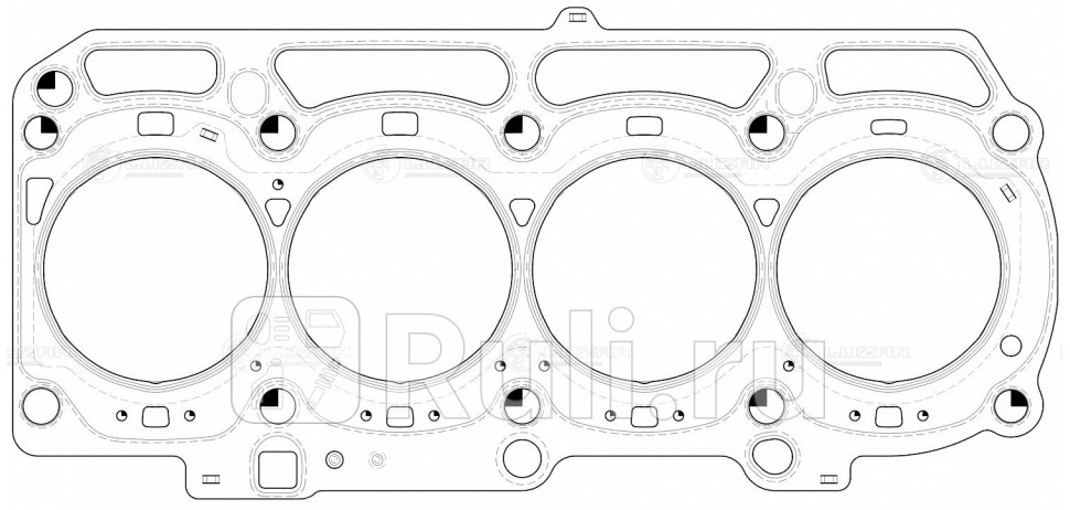 Прокладка ГБЦ LUZAR LES 11910 4640₽