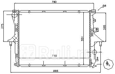 Радиатор охлаждения для Porsche Cayenne 2002- NISSENS 65276A 23240₽