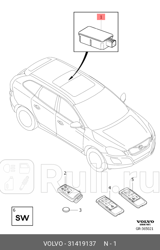 Модуль антенны ORG VOLVO 31419137 5780₽