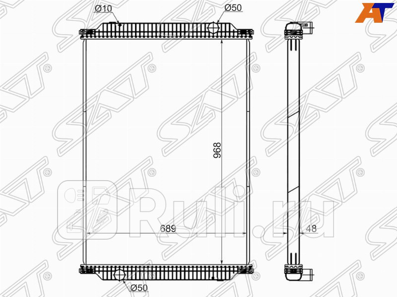 Радиатор охлаждения для Renault Premium 2000-2005 SAT RN0011-2 33100₽