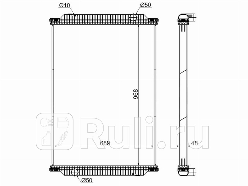 Радиатор охлаждения для Renault Premium 2000-2005 SAT RN0011-2 33100₽