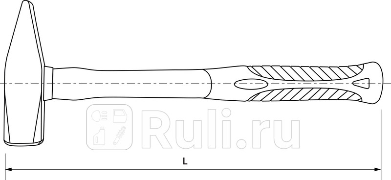 Молоток 03 кг ручка стеклопластиковая Thorvik THORVIK PHH300 650₽
