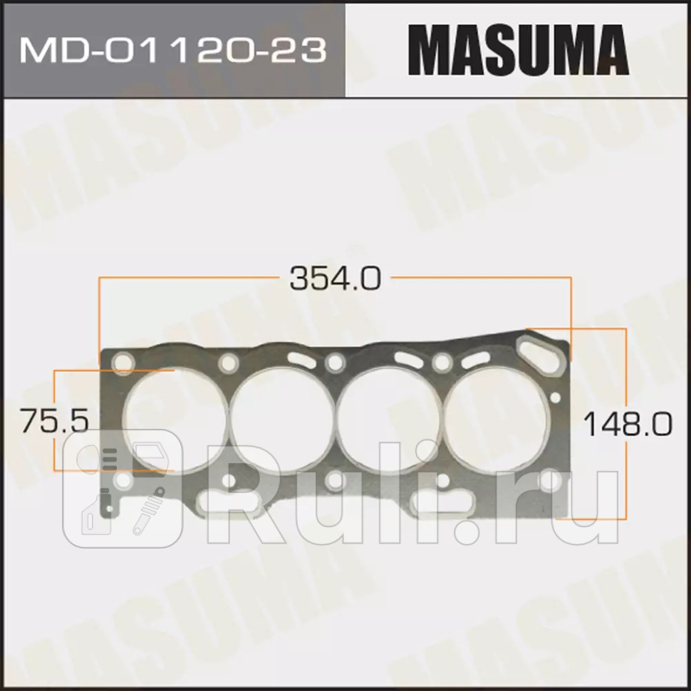 Прокладка ГБЦ Toyota Caldina Corolla E100 Raum 97- Sprinter -02 4EFE 5EFE графит 160 MASUMA MASUMA MD-01120-23 1470₽