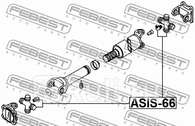 Крестовина карданного вала 33x93мм Isuzu FEBEST ASIS-66 1530₽
