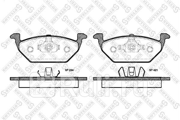 Колодки тормозные дисковые передние для Volkswagen Bora 1998-2005 STELLOX 644 020B-SX 1640₽