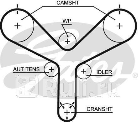 ролик обводной ремня ГРМ Toyota LC 100 GATES KP1T298 31560₽