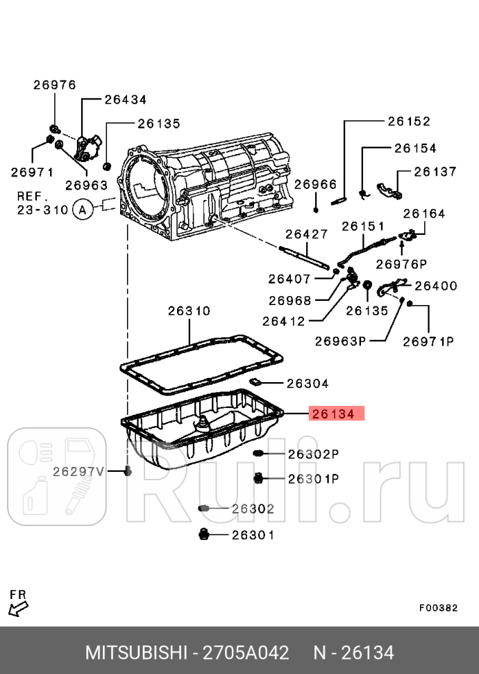 Поддон двигателя масленный MITSUBISHI 2705A042 15920₽