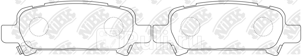 Колодки тормозные дисковые задние для Subaru Forester SG 2002-2008 NIBK PN7415 2740₽