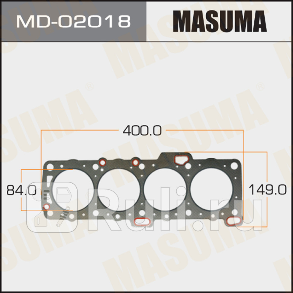 Прокладка ГБЦ Nissan Almera N16 00- Primera P12 98- QG18DE металл-эластомер 050 MASUMA MASUMA MD-02019S 2970₽