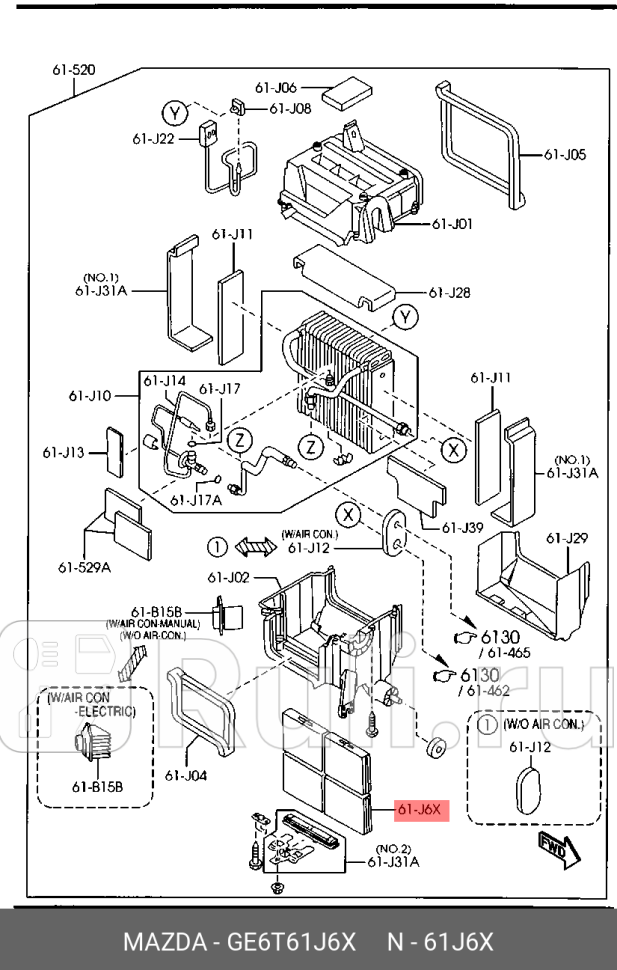 Фильтр салона MAZDA GE6T61J6X 1980₽