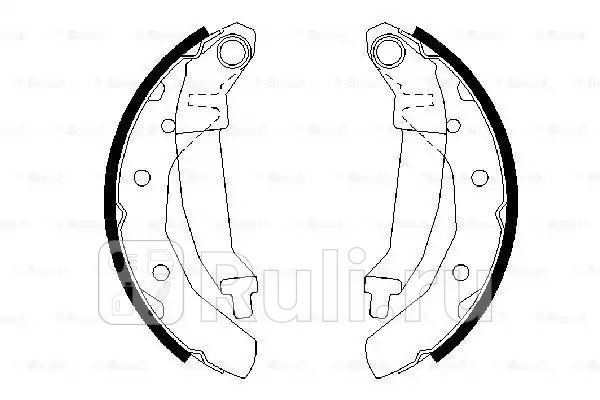 Колодки тормозные барабанные комплект для Daewoo Matiz 1999-2001 BOSCH 0 986 487 628 1860₽