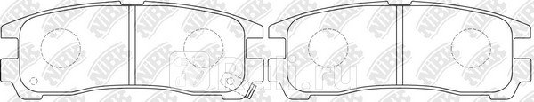 Колодки тормозные дисковые задние для Mitsubishi Pajero Pinin 1998-2007 NIBK PN3174 2450₽