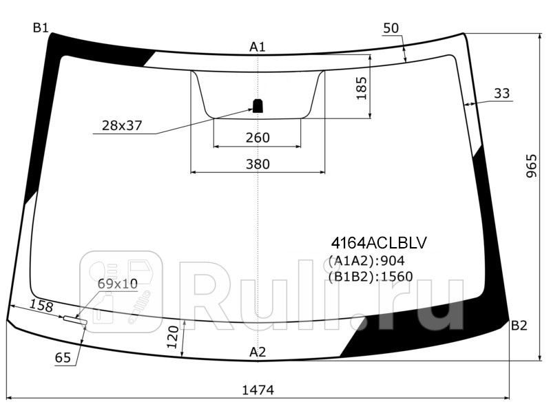 Стекло лобовое Hyundai Creta 15-21 FUYAO 4164ACLBLV 7210₽