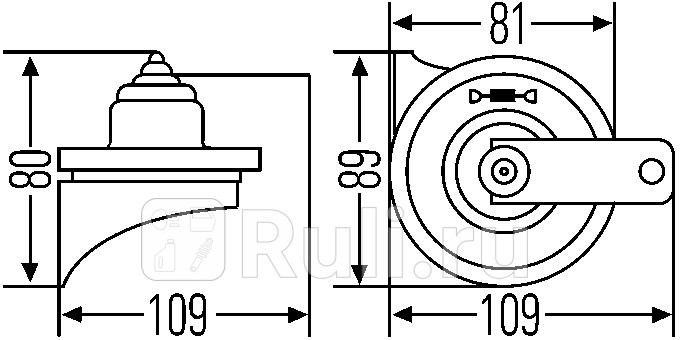 Сигнал звуковой 400500гц Hella 3FH007424-801 3770₽