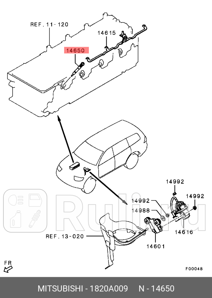 Свеча накаливания MITSUBISHI 1820A009 7490₽
