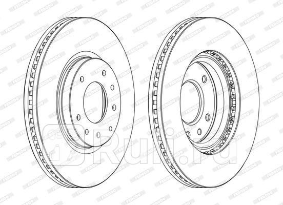 Тормдиск первент 296x28 5 отв FERODO DDF1768C 0₽
