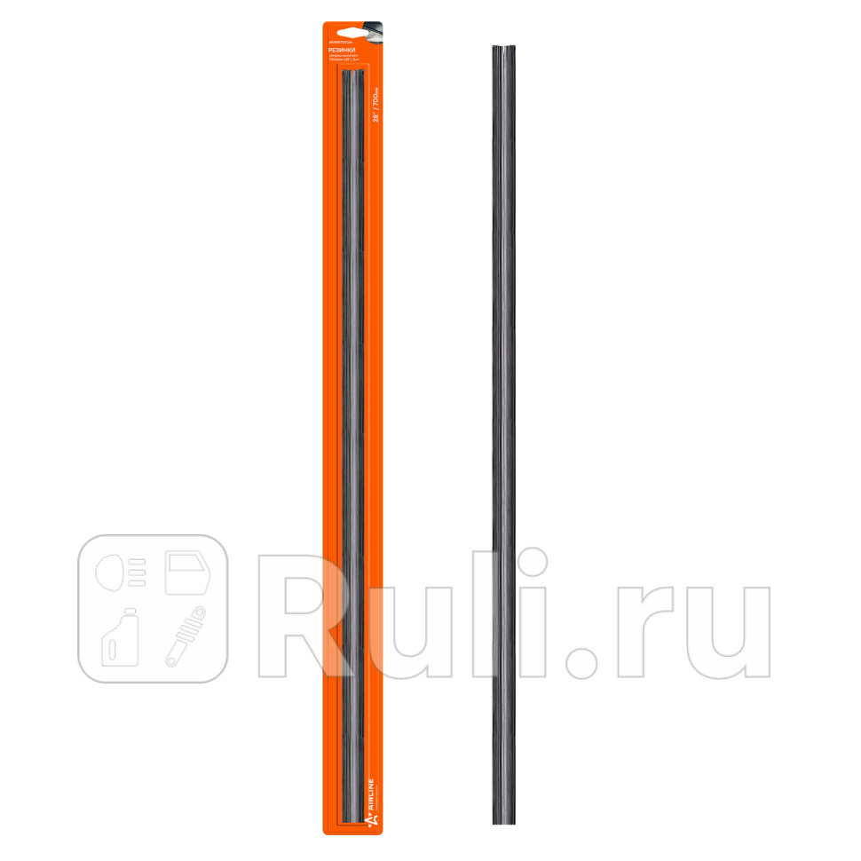 Резинка щетки стеклоочистителя Airline 28700 x 6 мм в блистере 2 шт AIRLINE AWBRE70006K 450₽