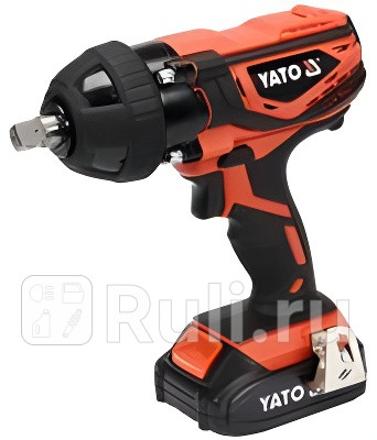 Гайковерт электрический аккумуляторный 18в ударный 12 300нм реверс 2200 обмин в наборе с бат YATO YT-82804 10850₽