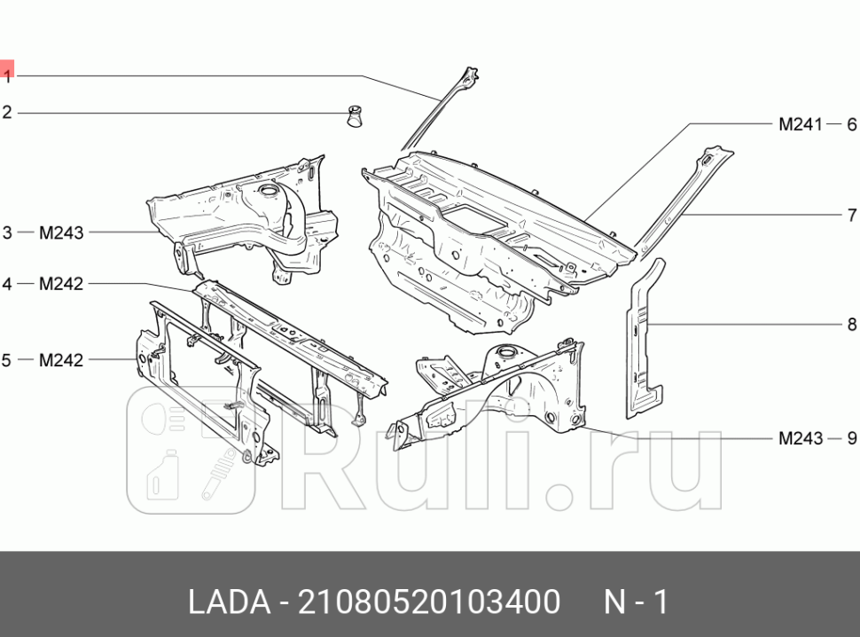 Стойка ветрового окна ВАЗ-2108-992113-15 правая ОАО АВТОВАЗ LADA 21080520103400 450₽